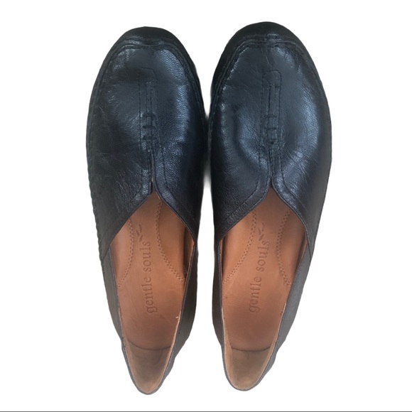 Gentle Soul black leather comfort flats size 7.5 - Picture 7 of 8
